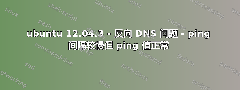 ubuntu 12.04.3 - 反向 DNS 问题 - ping 间隔较慢但 ping 值正常