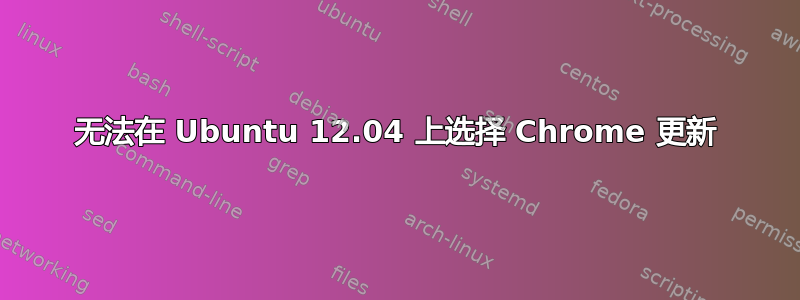 无法在 Ubuntu 12.04 上选择 Chrome 更新