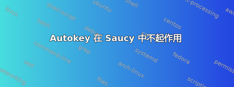 Autokey 在 Saucy 中不起作用