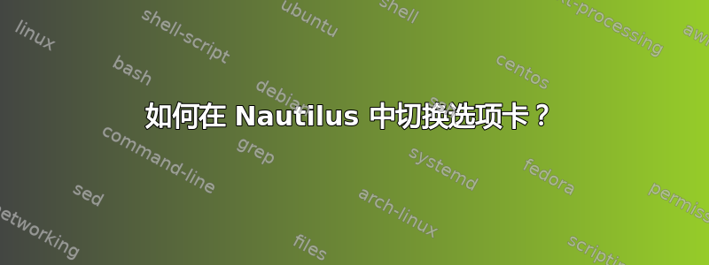 如何在 Nautilus 中切换选项卡？