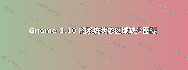 Gnome 3.10 的系统状态区域缺少图标