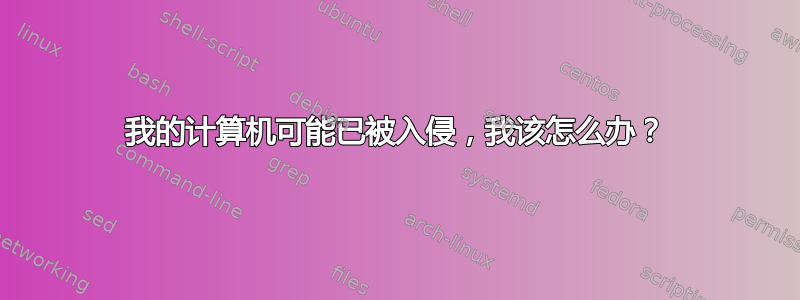 我的计算机可能已被入侵，我该怎么办？