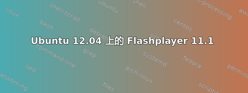 Ubuntu 12.04 上的 Flashplayer 11.1