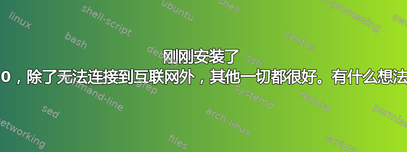 刚刚安装了 13.10，除了无法连接到互联网外，其他一切都很好。有什么想法吗？