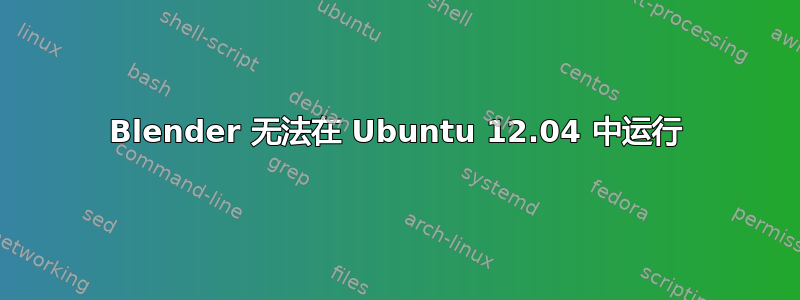 Blender 无法在 Ubuntu 12.04 中运行