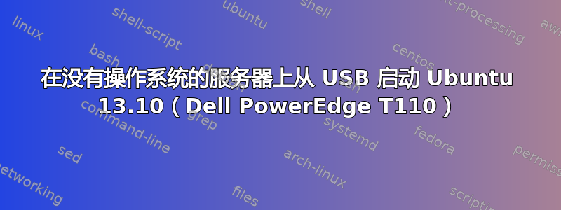 在没有操作系统的服务器上从 USB 启动 Ubuntu 13.10（Dell PowerEdge T110）