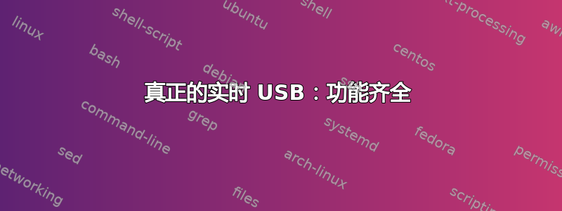 真正的实时 USB：功能齐全