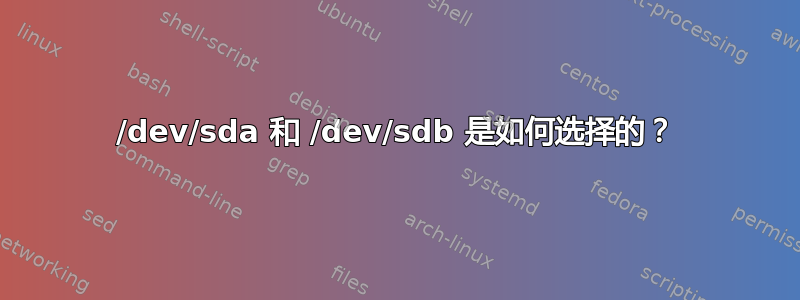 /dev/sda 和 /dev/sdb 是如何选择的？