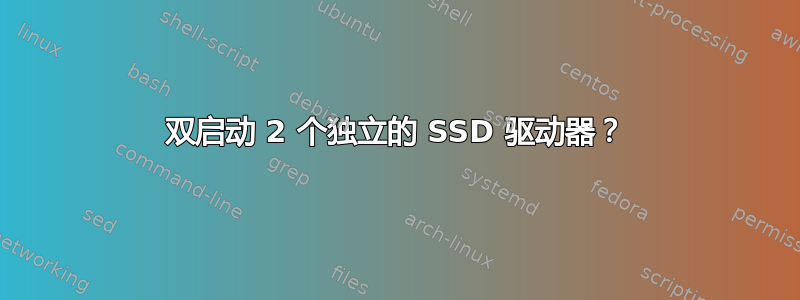 双启动 2 个独立的 SSD 驱动器？