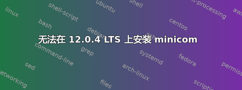 无法在 12.0.4 LTS 上安装 minicom 