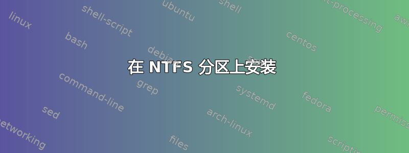 在 NTFS 分区上安装