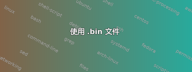 使用 .bin 文件