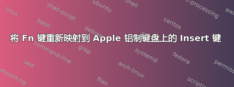 将 Fn 键重新映射到 Apple 铝制键盘上的 Insert 键