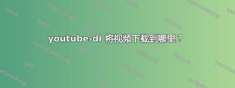 youtube-dl 将视频下载到哪里？