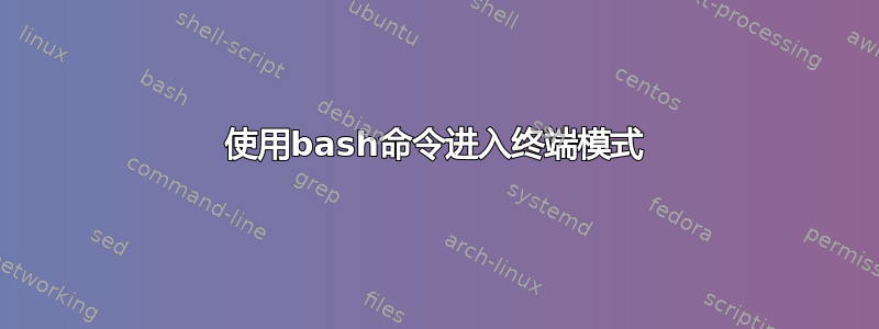 使用bash命令进入终端模式