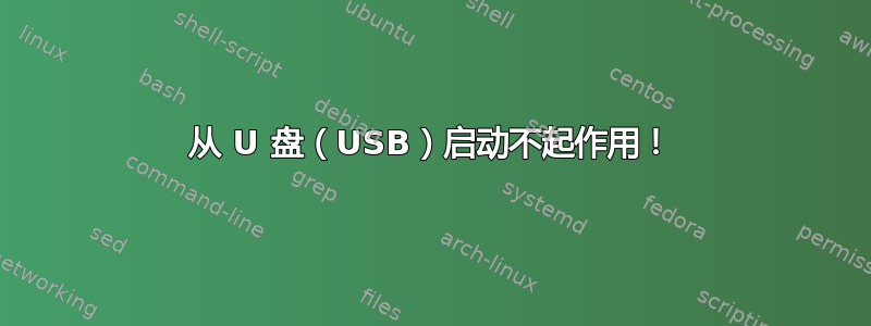 从 U 盘（USB）启动不起作用！