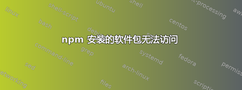 npm 安装的软件包无法访问