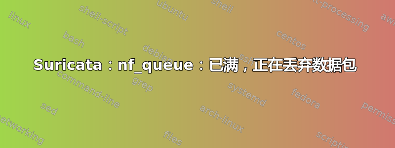 Suricata：nf_queue：已满，正在丢弃数据包