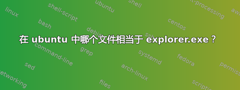 在 ubuntu 中哪个文件相当于 explorer.exe？