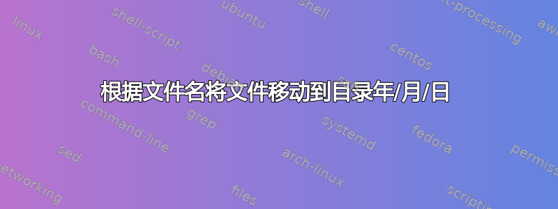 根据文件名将文件移动到目录年/月/日