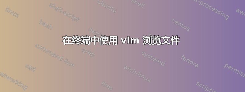 在终端中使用 vim 浏览文件