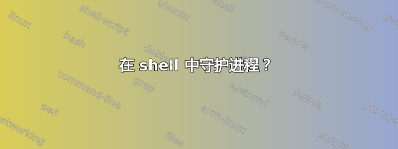 在 shell 中守护进程？