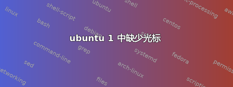 ubuntu 1 中缺少光标