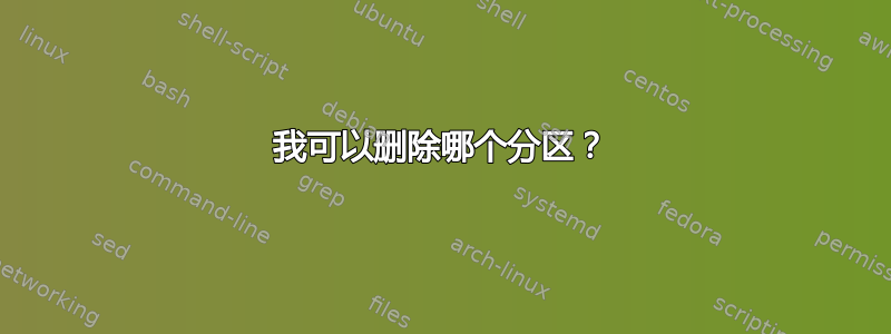 我可以删除哪个分区？