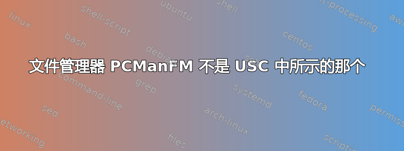 文件管理器 PCManFM 不是 USC 中所示的那个 