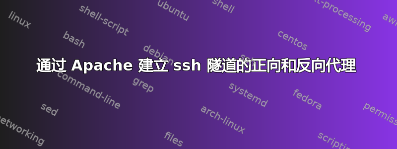 通过 Apache 建立 ssh 隧道的正向和反向代理