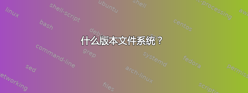 什么版本文件系统？