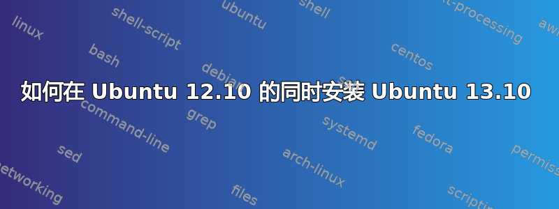 如何在 Ubuntu 12.10 的同时安装 Ubuntu 13.10