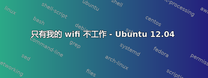 只有我的 wifi 不工作 - Ubuntu 12.04