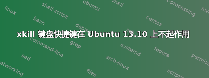 xkill 键盘快捷键在 Ubuntu 13.10 上不起作用