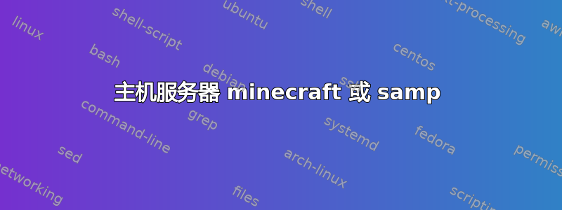 主机服务器 minecraft 或 samp