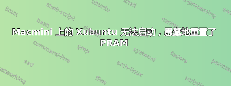 Macmini 上的 Xubuntu 无法启动，愚蠢地重置了 PRAM