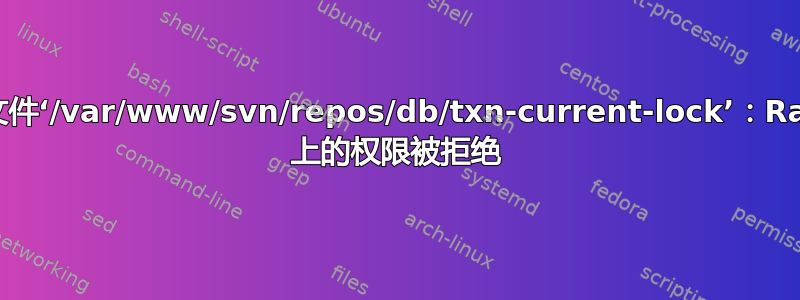 无法打开文件‘/var/www/svn/repos/db/txn-current-lock’：RapidSVN 上的权限被拒绝