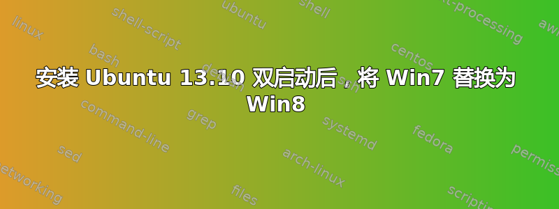 安装 Ubuntu 13.10 双启动后，将 Win7 替换为 Win8