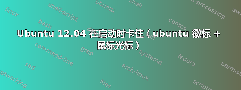 Ubuntu 12.04 在启动时卡住（ubuntu 徽标 + 鼠标光标）