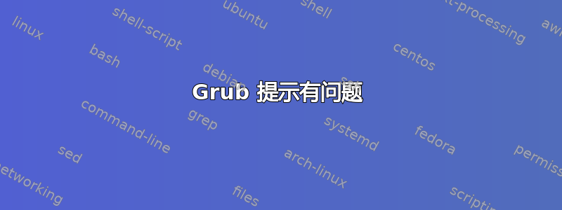 Grub 提示有问题