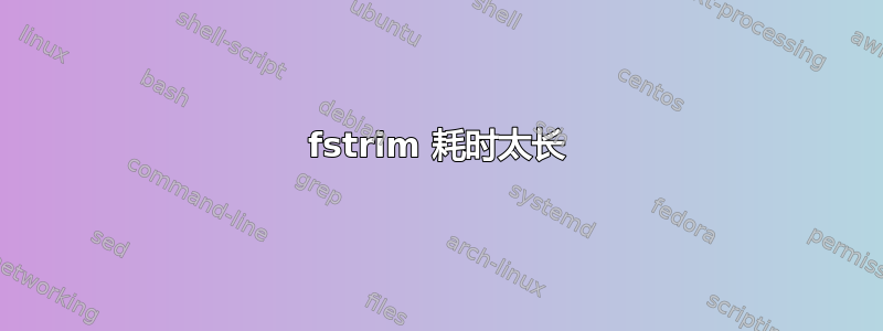 fstrim 耗时太长