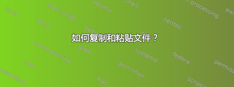 如何复制和粘贴文件？