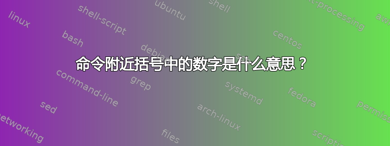 命令附近括号中的数字是什么意思？