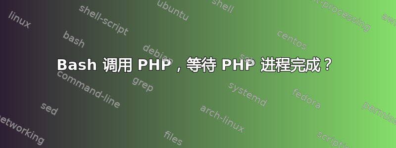 Bash 调用 PHP，等待 PHP 进程完成？