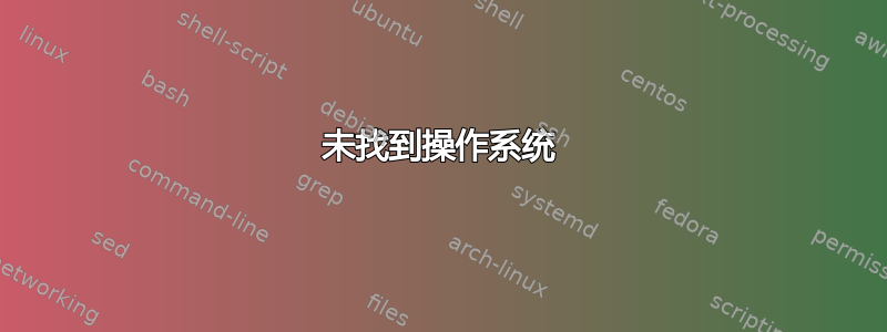 未找到操作系统