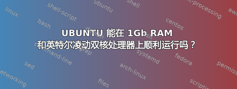 UBUNTU 能在 1Gb RAM 和英特尔凌动双核处理器上顺利运行吗？