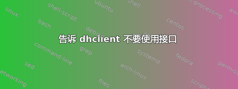 告诉 dhclient 不要使用接口