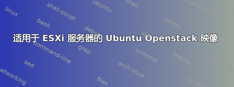 适用于 ESXi 服务器的 Ubuntu Openstack 映像