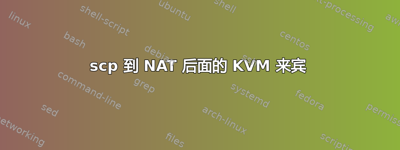 scp 到 NAT 后面的 KVM 来宾