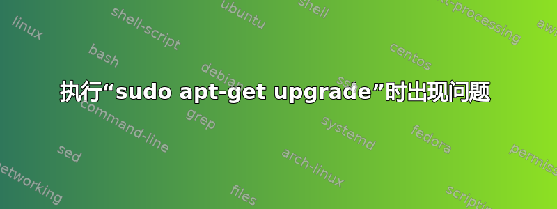 执行“sudo apt-get upgrade”时出现问题